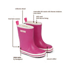 Bundgaard Classic Rubber Boot Winter, raspberry