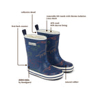 Bundgaard Classic Rubber Boot Winter, dinosaur
