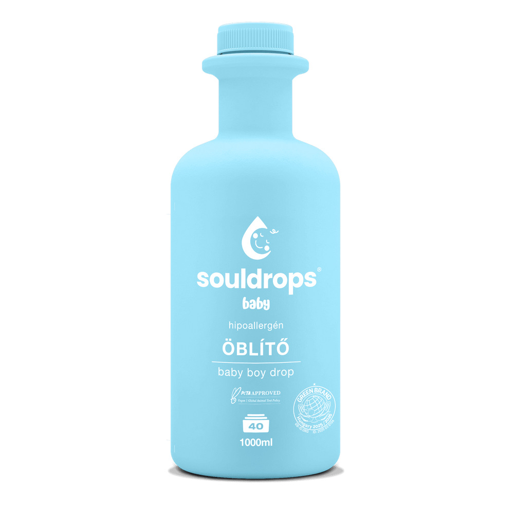 SOULDROPS hüpoallergeenne pesupehmendaja beebipoiste riietele BABY BOY DROP, 1000ml