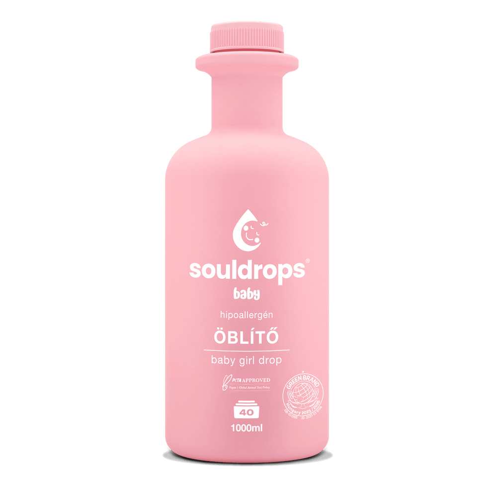SOULDROPS hüpoallergeenne pesupehmendaja beebitüdruku riietele BABY GIRL DROP, 1000ml