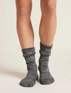 Boody Women's Chunky Bed Socks, black marl