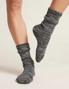 Boody Women's Chunky Bed Socks, black marl