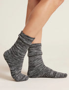 Boody Women's Chunky Bed Socks, black marl