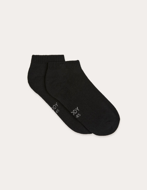Boody Men's Cushioned Ankle Socks, black