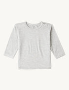 Boody Baby Long Sleeve Top, light grey marl