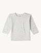 Boody Baby Long Sleeve Top, light grey marl