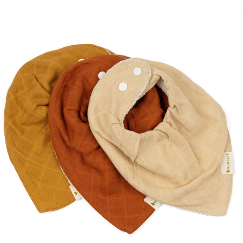 Fabelab Bandana sall/ilapõll, 3 pakk, ocher mix