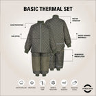 Mikk-Line termokomplekt, dusty olive