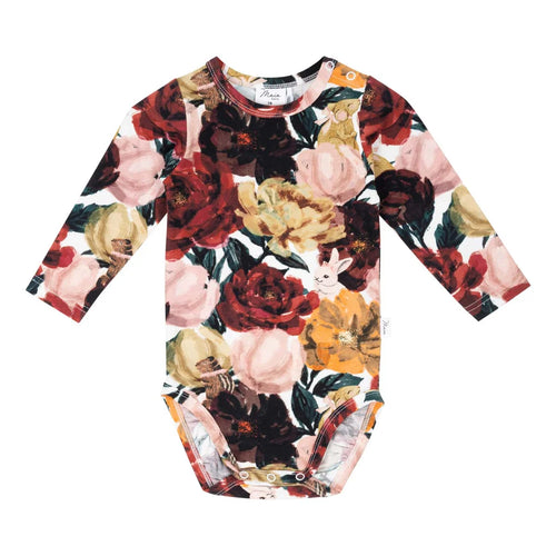 Maia Family Bloomy bodysuit, dark red
