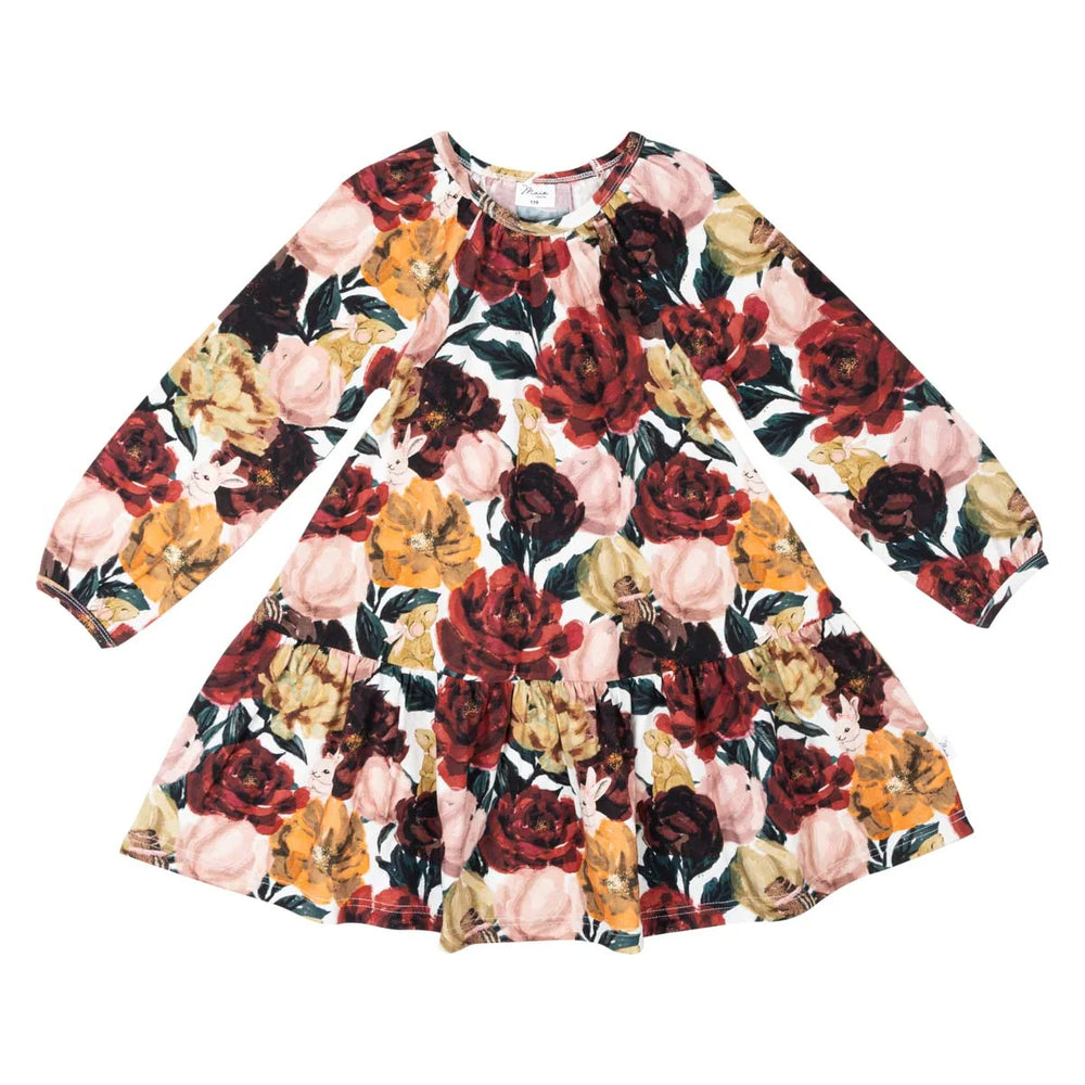 Maia Family Bloomy dress, dark red