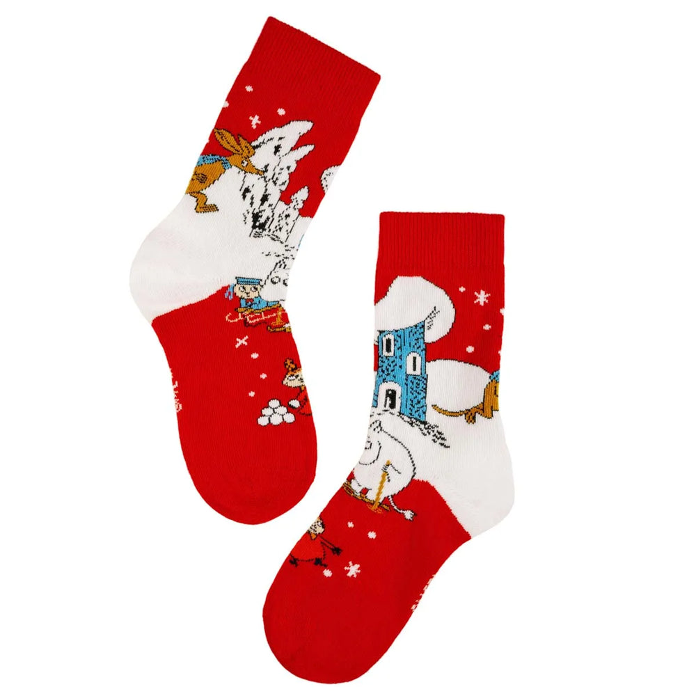 Martinex Winterland Muumide talvesokid, red