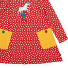 Martinex Pipi Pikksuka punane täpiline kleit, red