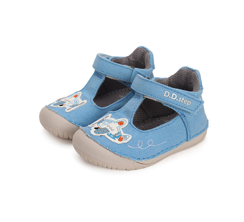 D.D.Step barefoot sandaalid, bermuda blue/lennuk 070