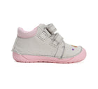 D.D. Step tekstiilist barefoot-tossud, light grey. Ükssarvik ja vikerkaar 070