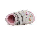D.D. Step tekstiilist barefoot-tossud, light grey. Ükssarvik ja vikerkaar 070