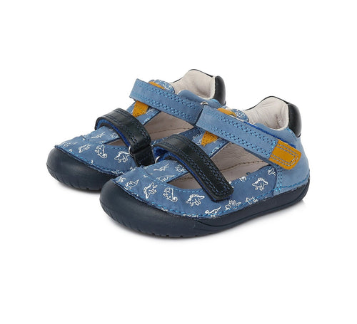 D.D.Step barefoot sandaalid, bermuda blue/dino 070