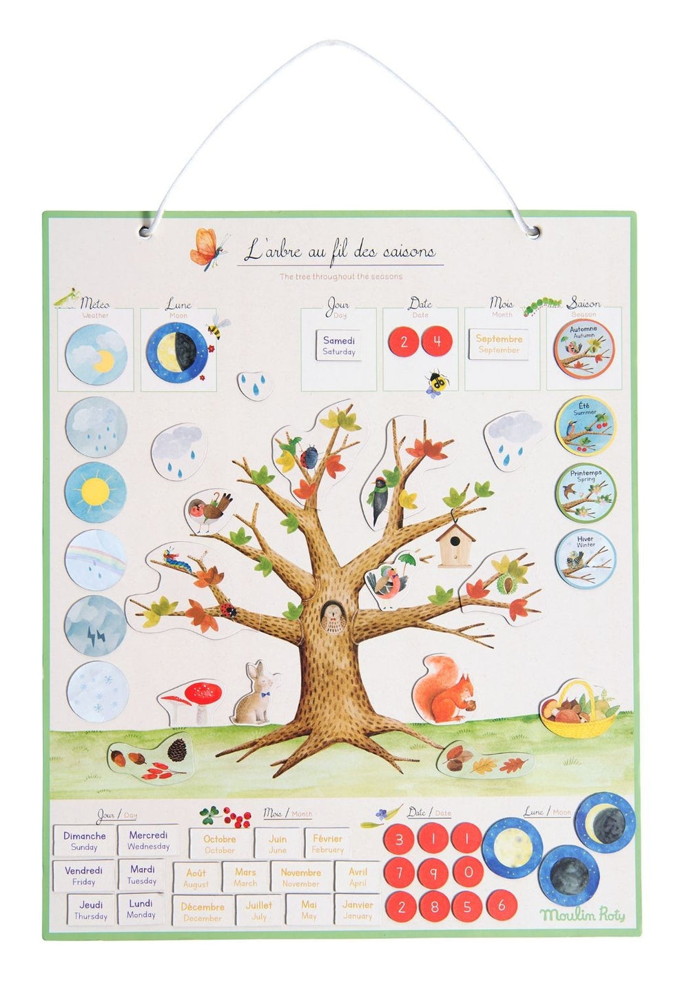 Moulin Roty aastaaegade magnetiline kalender, Aed