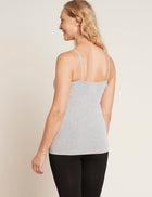 Boody Cami Top, light grey marl