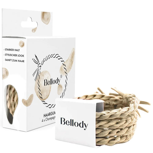 Bellody juuksekummid 4 tk- Champagne Beige