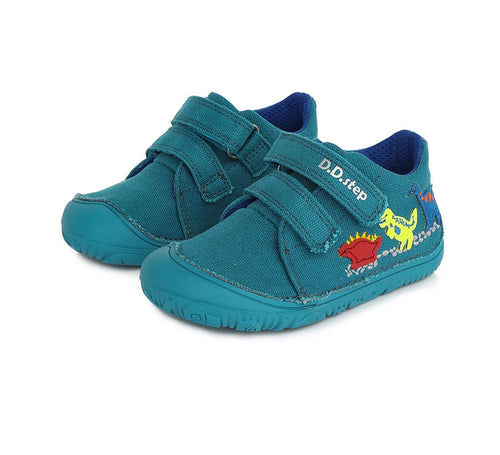 D.D. Step tekstiilist tossud, emerald/dinosaurused 073