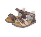 D.D.Step nahast lahtised sandaalid kinnise kannaga, bronze