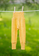Cosilana püksid laia vööga, meriinovill+siid+puuvill, kollane
