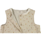 Wheat Josephine kleit baby, fossil flowers dot