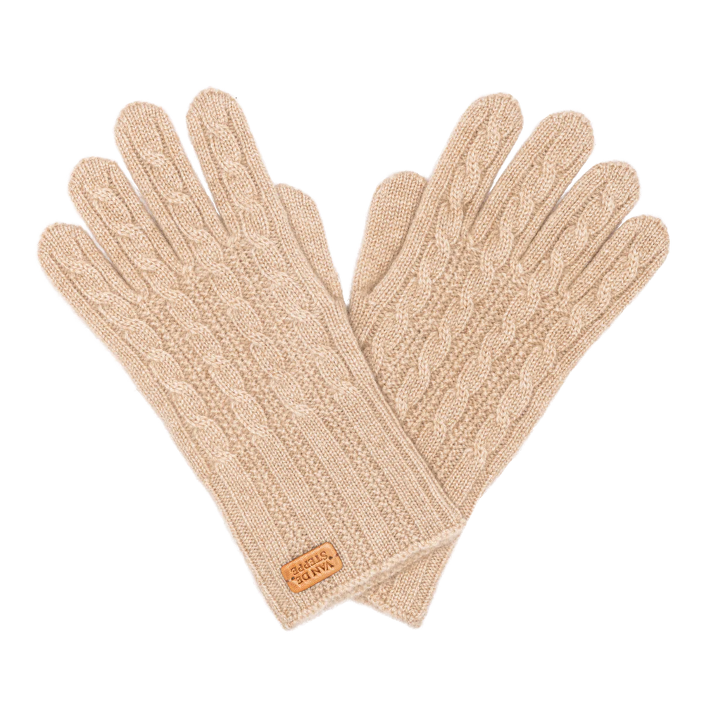 Van De Steppe Erin 100% kašmiirist sõrmikud naistele, Beige
