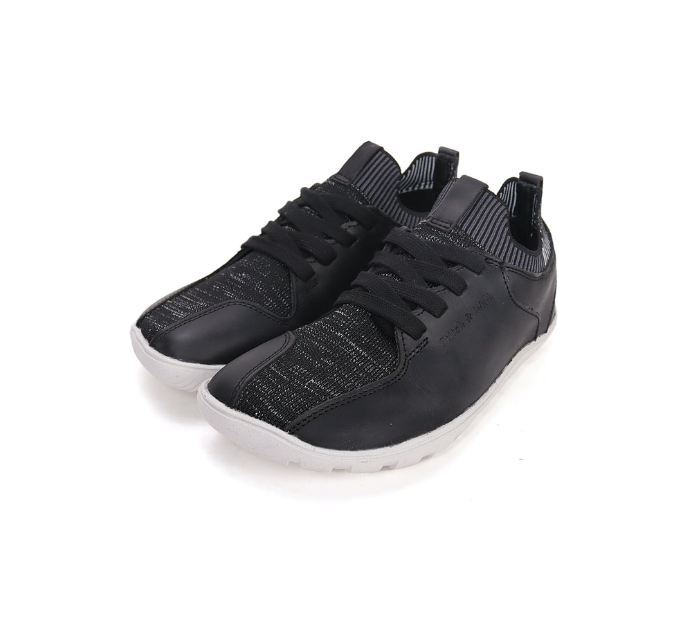 Stitch & Walk tekstiilist ja nahast vabaajajalanõud, black