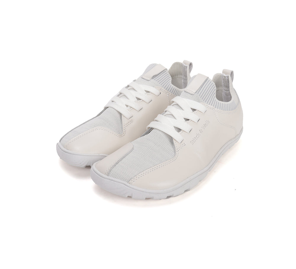 Stitch & Walk tekstiilist ja nahast vabaajajalanõud, white