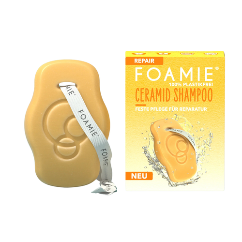 FOAMIE keramiidide ja marulaõliga taastav tahke šampoon kahjustatud juustele, 80 gr