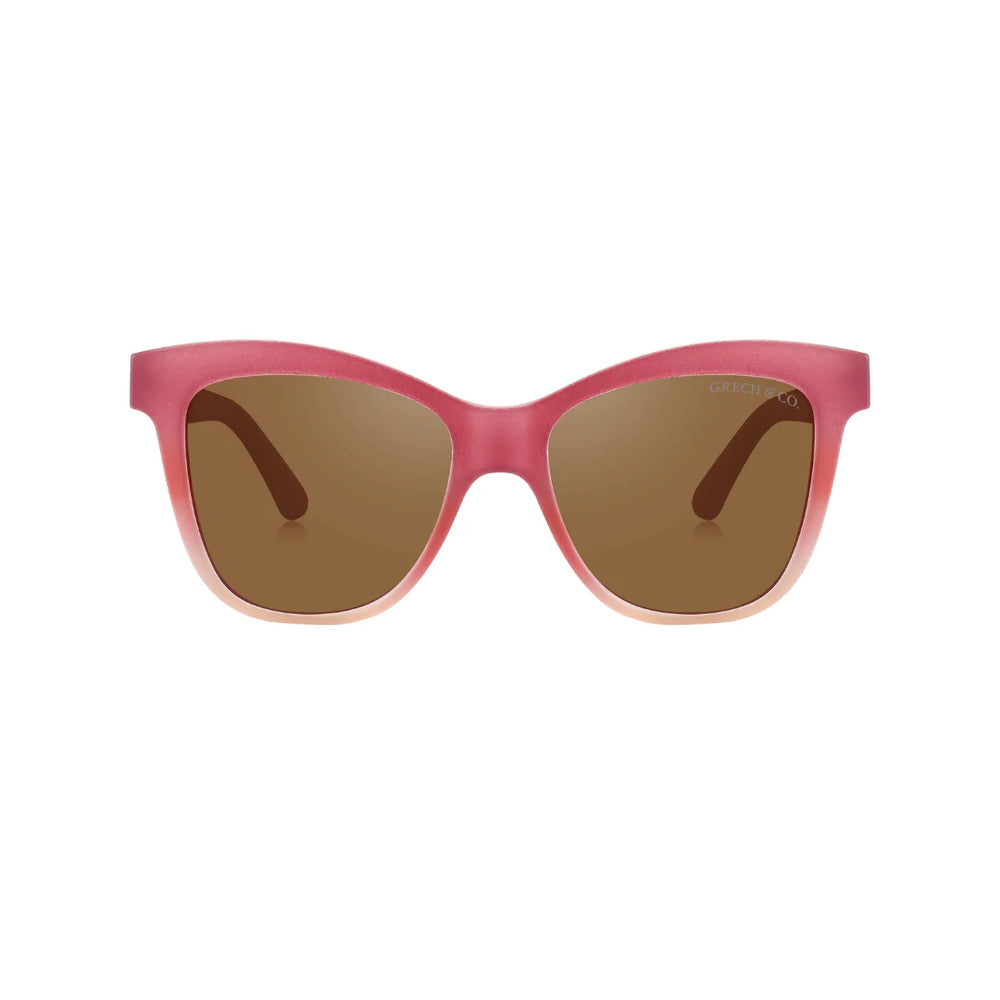 Grech & Co. ICONIC WAYFARER : poolpainduvad ja polariseeritud päikeseprillid, heather rose ombre