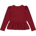 Müsli Apple print l/s T, cabernet