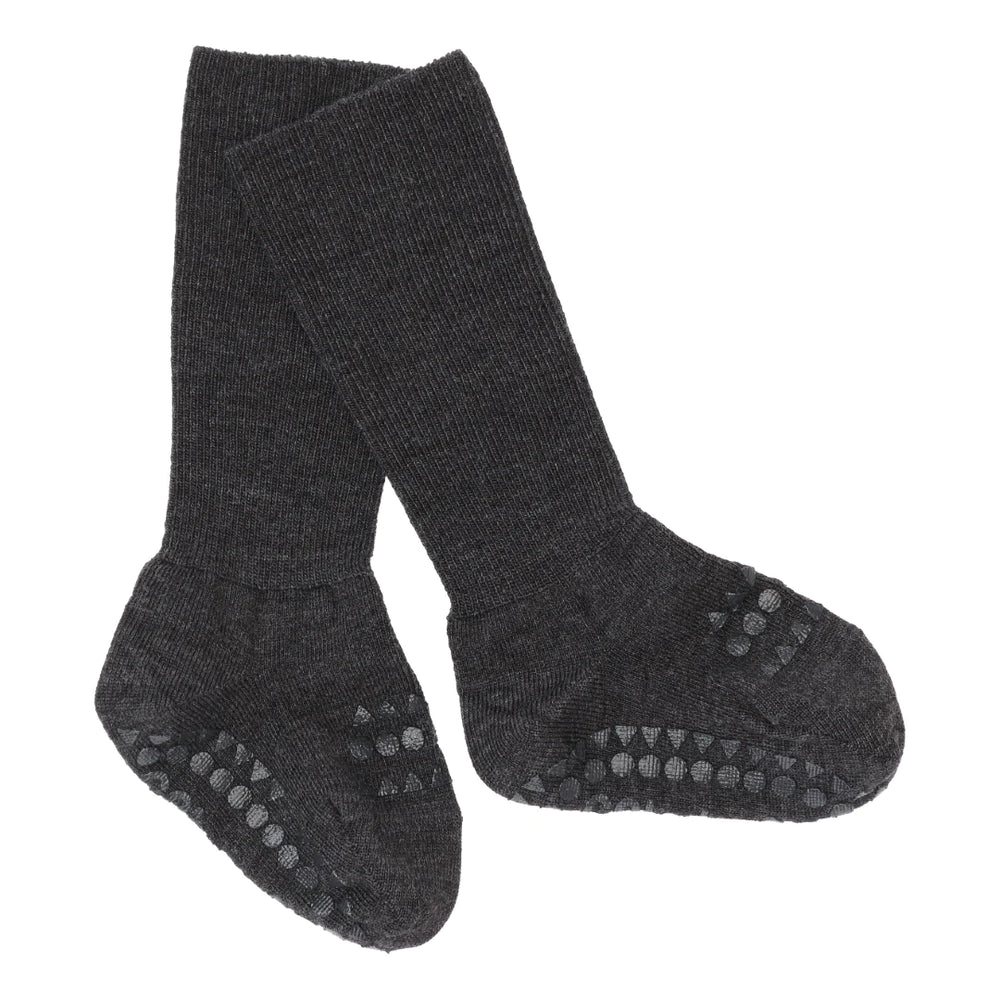 GoBabyGo libisemiskindlad meriinovillased sokid, Dark Grey Melange