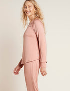 Boody Goodnight Raglan Sleep Top, dusty pink