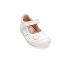 D.D.Step lillekestega nahast sandaalid kooli, white 063