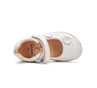 D.D.Step lillekestega nahast sandaalid kooli, white 063