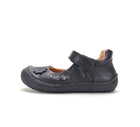 D.D.Step lillekestega nahast sandaalid kooli, black 063