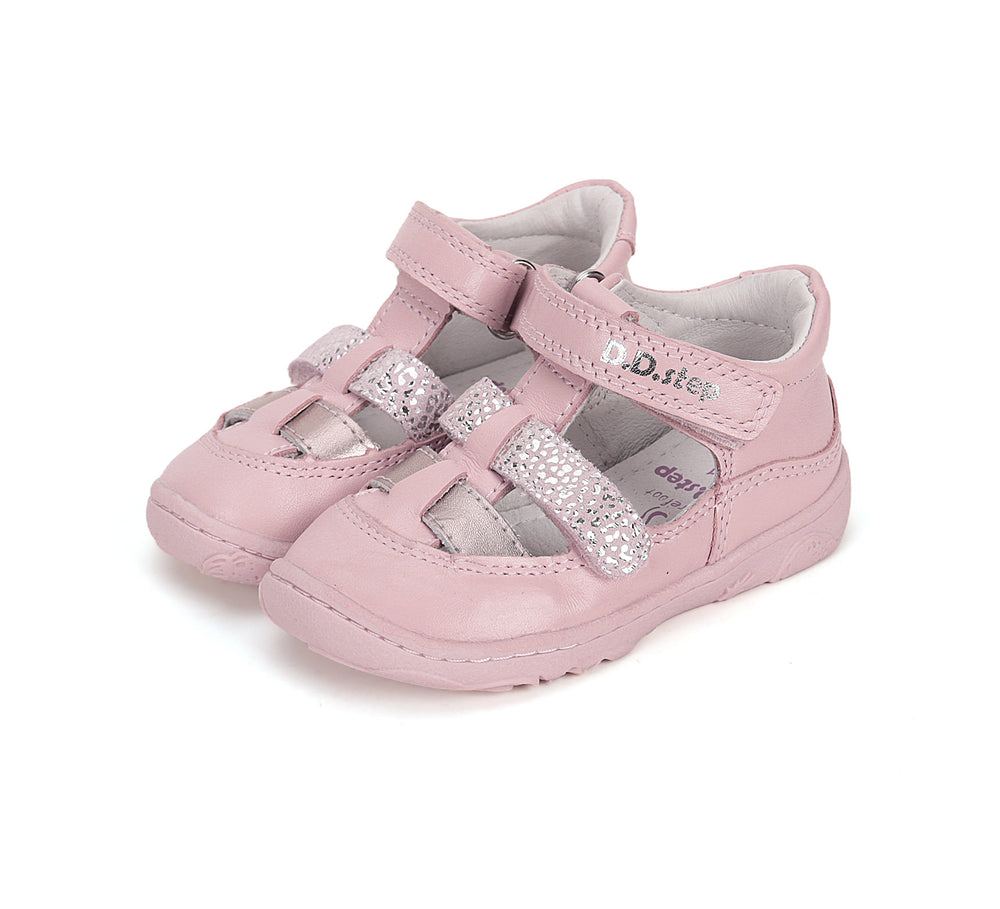 D.D. Step barefoot nahast sandaalid, baby pink II 077