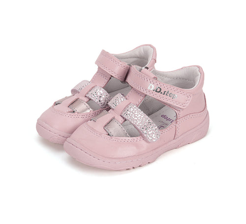 D.D. Step barefoot nahast sandaalid, baby pink II 077