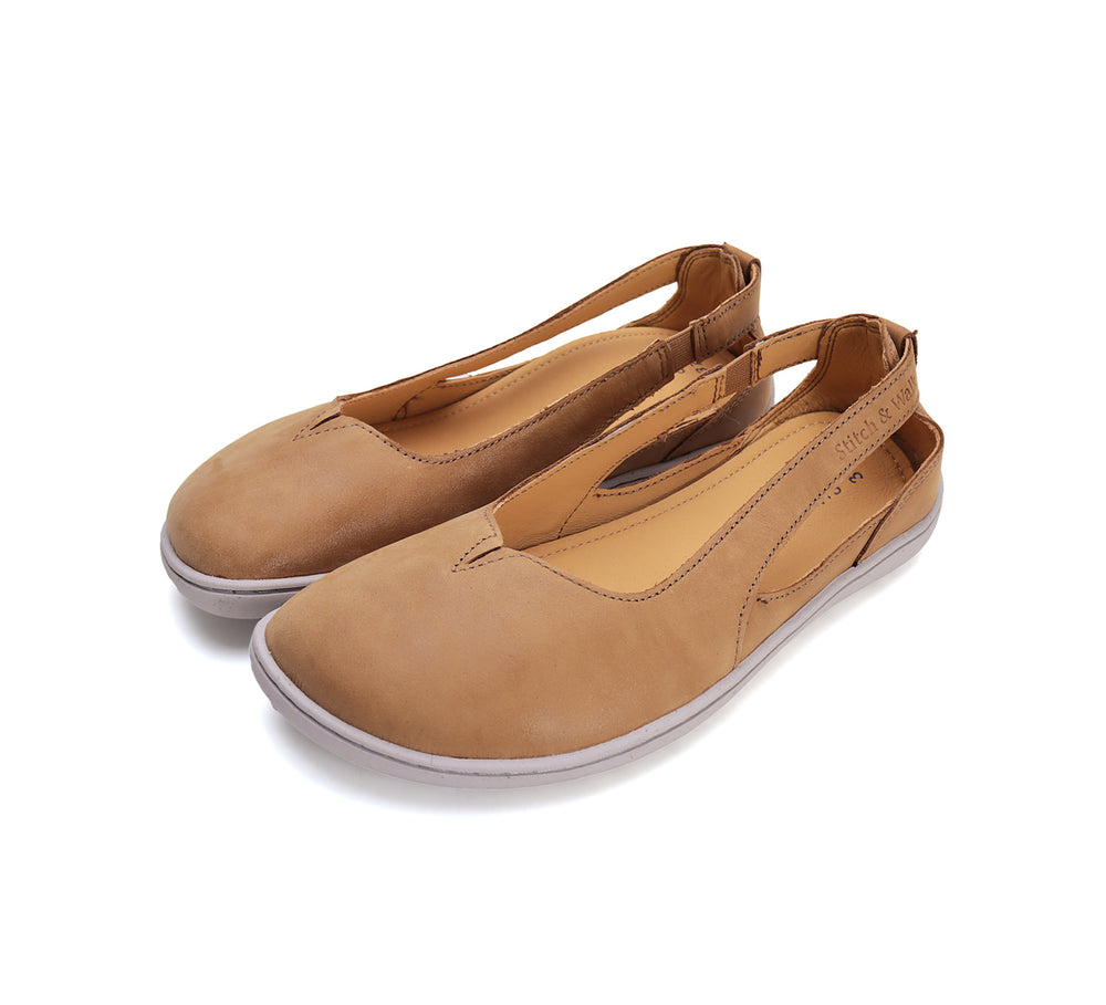 Stitch & Walk nahast baleriinad, camel