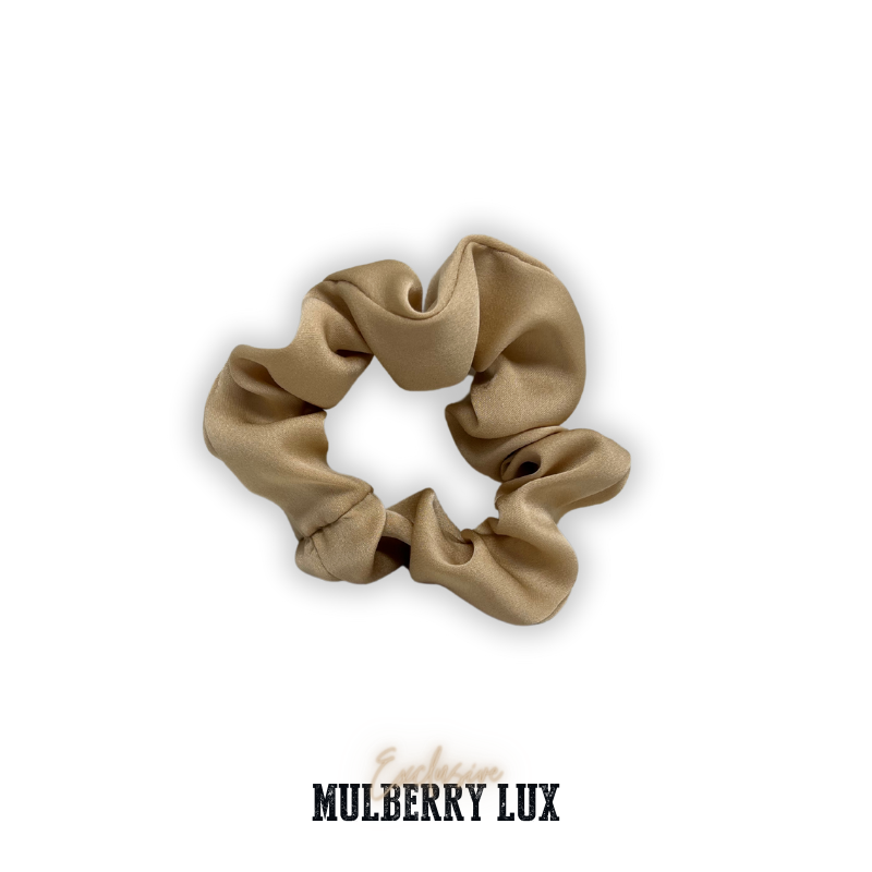 Hairjewelz by Elle Mulberry Lux siidist scrunchie “Champagne”