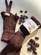 Silly Silas Teddy traksidega retro soojad retuusid, chocolate