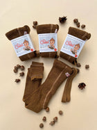 Silly Silas Teddy traksidega retro soojad retuusid, acorn brown