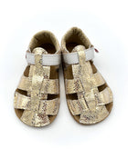 EF barefoot nahast sandaalid, gold