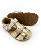 EF barefoot nahast sandaalid, gold