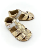 EF barefoot nahast sandaalid, gold
