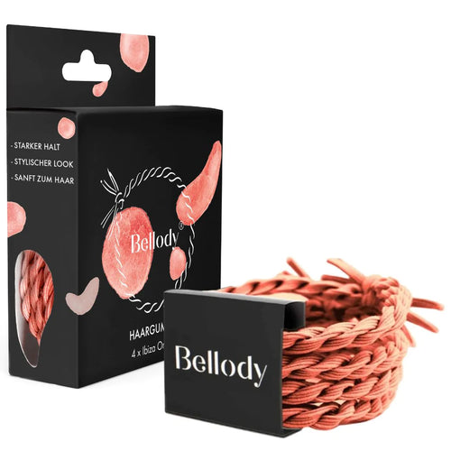 Bellody juuksekummid 4 tk- Ibiza Orange