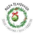 Milda Playdough Punase-rohelisekirju piparkoogilõhnaline plastiliin JÕULUD, 150g.
