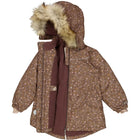 Wheat talveparka, Jacket Mathilde Tech, eggplant flowers
